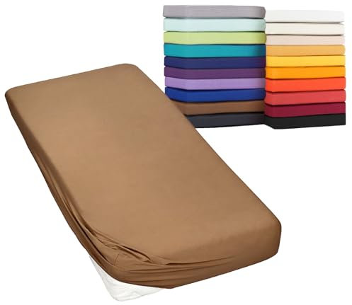 Moon-Classic Spannbettlaken Boxspringbett Wasserbett Spannbetttuch Matratzen 160g/²m 140x200-160x220 Tabak