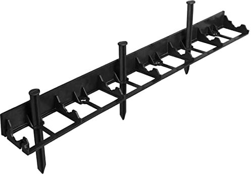 sarcia.eu geoBORDER Bordura per aiuole, Recinzione per aiuole, Prati e ciottolato, bordura per Giardino plastica + 3 Chiodi di Fissaggio Ogni Metro (20 metri, 4.5 cm)