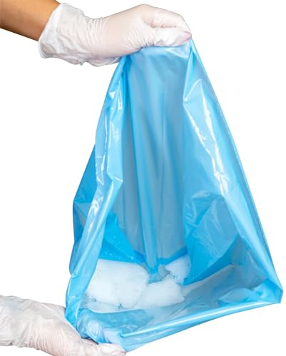 Cleanwaste Sani-Bag+ Commode Liners with Poo Powder (50 Bulk Pack) - Odor Control, Leak Free, Medical Grade & Clinically Tested - Extra Absorbent Gelling NASA Formula (Hospitals, Nursing Homes & More)