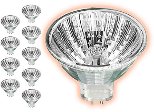 GoodBulb 71-Watt Halogen MR16 Light Bulb | GX5.3 Base 12V ANSI Code EYC | 3000K Soft White Color | Clear Finish | 4000 Life Hours | Pack of 10 Bulbs