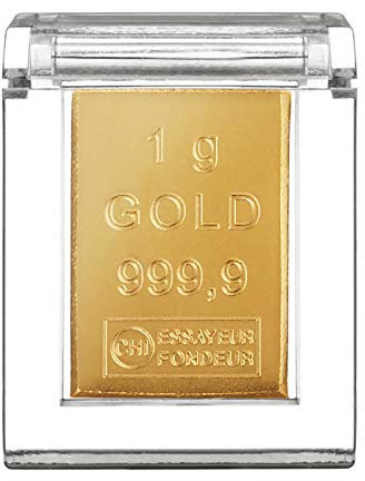 Goldstücke24 - Gold als Geschenk - Goldbarren 1g in hochwertiger Kapsel - Feingold 999.9 (1g Gold)