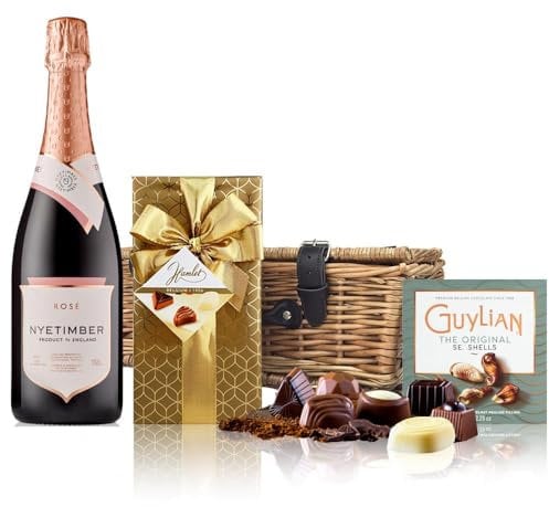 Nyetimber Rose English Sparkling Wine And Chocolates Hamper 75cl 12% abv