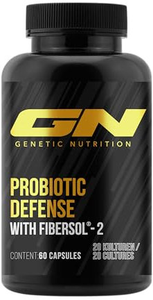 GN Laboratories Probiotic – 30 Mrd. KBE mit den wichtigsten 12 Bakterienstämmen & Fibersol-2 – Unterstützt die Darmflora – Magensaftresistent, vegan mit Lactobacillus und Bifidobakterien – 120 Kapseln