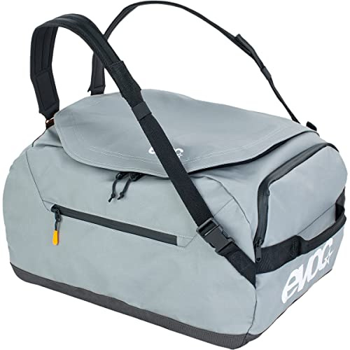 EVOC Duffle Bag 40 Reisetasche, Steingrau | wasserfeste Travel Bag, abnehmbarer Tragegurt, separate Außentasche, universell einsetzbar, BRACE LINK System, PVC-frei