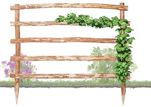 BooGardi Natürliche Rankhilfe aus Holz · 33 Verschiedene Größen · Höhe 150 x Breite 80 cm · Garten Rankgitter Kletterhilfe · Spalier freistehend für Kletterpflanzen