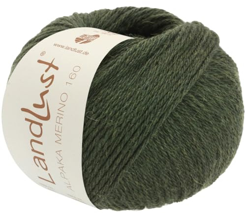LANA GROSSA Landlust Alpaka Merino 160 | Klassisch verzwirntes Garn aus Merino & Alpaka | Handstrickgarn aus 50% Schurwolle & 50% Alpaka (Baby) | 50g Wolle zum Stricken & Häkeln | 160m Garn FB 423
