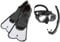 Cressi Light Fins, Pinne Corte Leggere E Potenti per Nuoto/Snorkeling Adulti E Bambini Unisex, Bianco/Nero & Mare Combo, Set Maschera Sub Perla E Snorkel Mexico Unisex – Adulto, Nero
