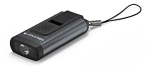Ledlenser K6R Safety, kompakte Schlüsselbundleuchte, 400 Lumen, wiederaufladbar, mit USB-A-Schnittstelle, mit Schrillalarm-Funktion (Grau)