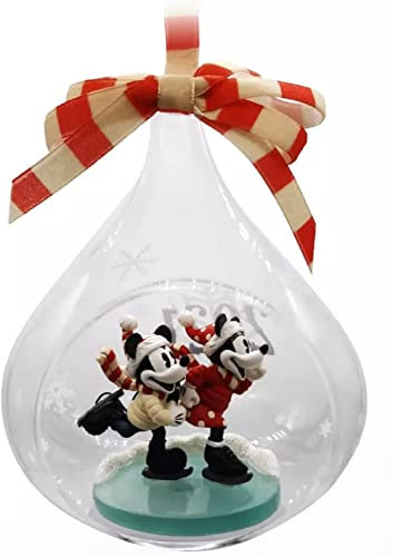Mickey and Minnie Mouse Glas-Tropfen-Skizzenbuch Ornament 2021