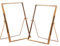 Nicola Spring Metal Photo Frames - Fits Photo Size 5 x 7 (12 x 17cm) - Pack of 2 - Rose Gold Picture Frame Portrait Orientation Freestanding Certificate Display Poster Case