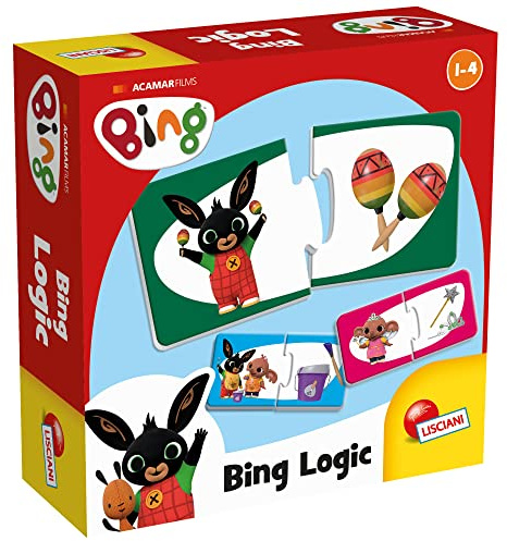 Liscianigiochi - BING Officiel - Jeu Educatif Baby Logic - pour Enfant dès 1 an - Puzzle Bébé avec Pièces Renforcées - Jeu Memory - Développe Attention, Mémoire et Logique
