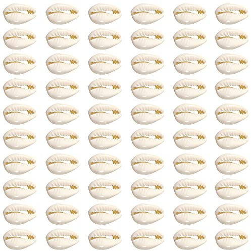 TOAOB 200 Stück Natürlichen Muschel Perlen mit Loch zum Auffädeln Beige Spirale Kauri Muscheln Bastelnmuscheln 21 bis 23mm für DIY Schmuck Machen oder Deco Handwerk