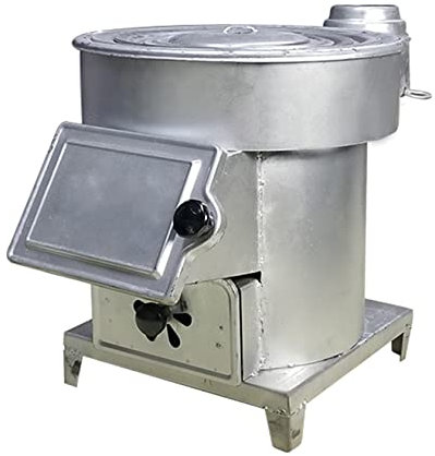 Brennholzofen, Gusseisen-Vergasungs-Kohle- / Holzofen, Indoor-Outdoor-Kochen, Holzofen, Heizofen,44×39CM