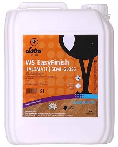 LOBADUR® WS EasyFinish, Kork und Parkettlack auf wasserbasis, für starke Beanspruchung (5 Liter, Halbmatt)