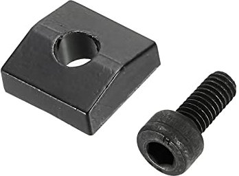 sourcing map Guitar Locking Nut Clamp and Screws Metal Guitar String Block Nut Fittings Black for Tremolo Bridge 3pcs
