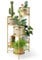 RELAX4LIFE Pflanzenständer Metall, Blumentopfhalter 6 Stufen, Blumenständer mit Drehbarem Design, Blumentreppe für Terrasse Garten Balkon Wohnzimmer (Gold)