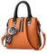 ADITAM Damen Mode Handtaschen Tragetaschen Klassische Damen Umhängetasche Umhängetasche Messenger Bag Leder Große Kapazität Orange Double The Comfort