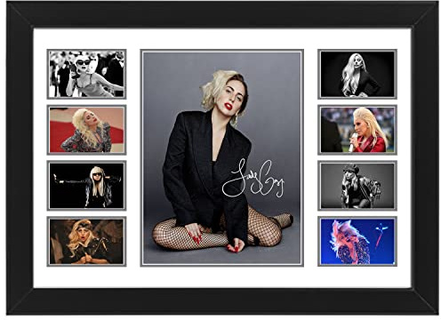 Lady Gaga Signed Poster Print- Limited Edition Autograph Fan Gift – Collectible Memorabilia Merchandise (Unframed, A3 (40x30cm))