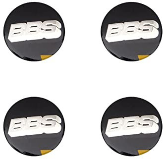 WatSKY 4 pièces Voiture Cache moyeux Stickers, pour BBS 65MM Jante Capuchons Centre Roue Badge décoration Imperméable Anti poussière,E
