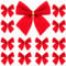 FOMIYES Velvet Bowknot 12pcs Christmas Tree Red Bowknot Xmas Sweet Bows Mini Red Bow Wreath Decor Gift Bowknot Hanging Ornaments