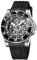 OBLVLO Luxuriöse Herren-Armbanduhr mit ausgehöhltem Kautschukarmband, mechanische Automatikuhr, grünes Skelett-Zifferblatt, superleuchtende, wasserdichte Sportuhren DM (DM-YBSB)