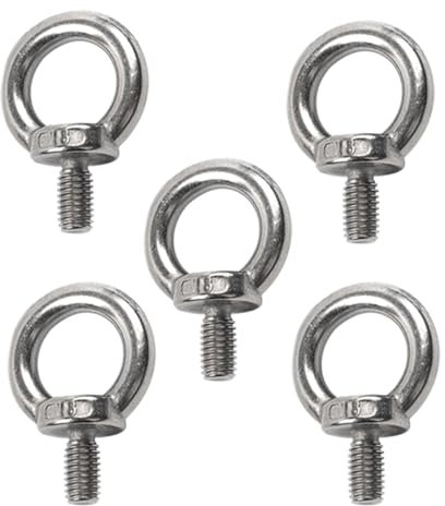 5 pièces boulons à œillet M8, boulon à anneau, anneaux à vis, fileté mâle en acier inoxydable 304 boulon à œillet, pour boulon à œillet pour fixation et suspension