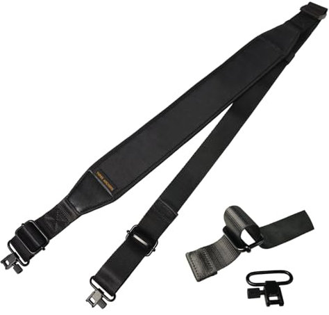 THREE ARCHERS 2 Punkt Gewehrriemen Waffen-Schlinge mit Wirbel Neopren rutschfeste Schulter Verstellbare Gurtschlinge für Jagd & Schießen