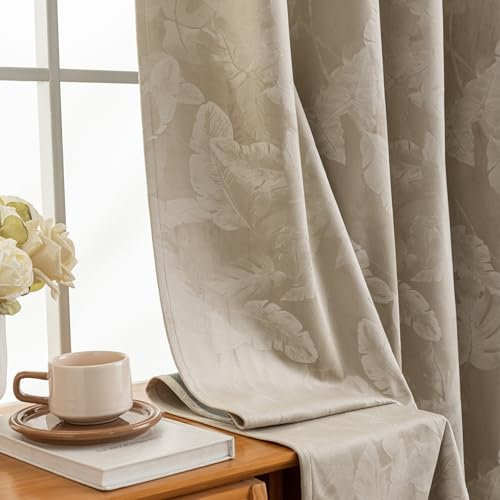WONGS BEDDING Samtvorhang Beige Vorhang Blickdicht Samt Gardinen mit Ösen, Thermovorhang Vorhänge Verdunkelung 2 Stück 140 x 225 cm (BxH) für Wohnzimmer Schlafzimmer Deko