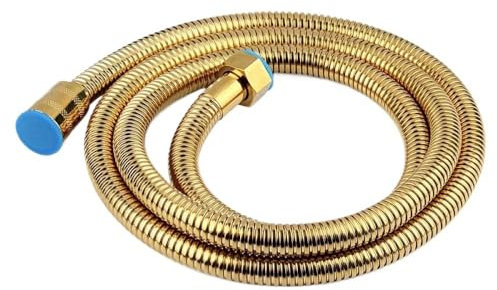 Tuyau de douche, tuyau de douche de remplacement, tuyau doré de 1,4 M 1,5 M 2,0 M, tuyau de douche flexible en acier inoxydable, tuyau de plomberie flexible, accessoires de salle de bains, raccords de