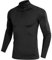 Terecey Laufshirt Herren Langarm 1/4 Reißverschluss Sport Langarmshirts Atmungsaktive Sportshirts Schnelltrocknend Funktionsshirt für Training Laufen Schwarz XXL