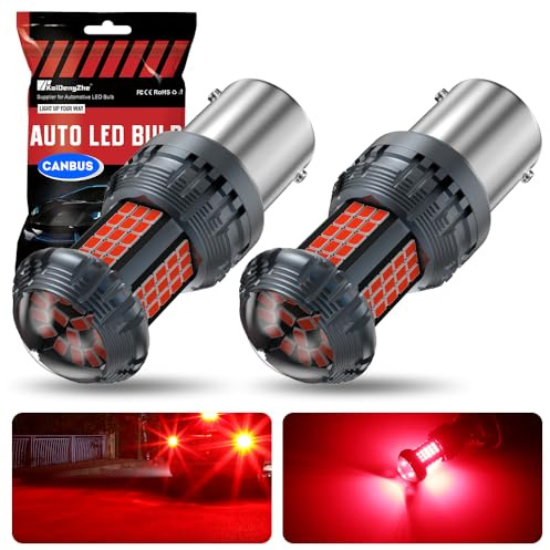 KaiDengZhe 1156 BA15S LED Lampadine, Aggiornamento P21W LED Rosso CANBUS Senza Errori Anti Hyper Flash 7506 1141 1156A LED Lampadina con Proiettore Sostituzione per Luce Freno Luce di Retromarcia