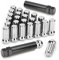 Nvanvmm M14X1.5 Radmuttern, 24 StüCk 14Mmx1.5 7 Spline Drive Ahle Eichelkegel Radmuttern 2 Schwarz mit 2 SteckschlüSseln