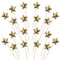 30 Stück Kleiner Stern Tortendeko PU-Material Stern Form Kuchen Deko Glitzern Kleiner Stern Cupcake Toppers für Baby Dusche Verlobung Hochzeit Geburtstag Party Kuchen Dekorationen Gold