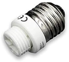 Glowster Adaptador de bombillas de rosca E-27 a G9, compatible con diversas bombillas LED y halógenas, ideal para lamparas y dispositivos de iluminación.