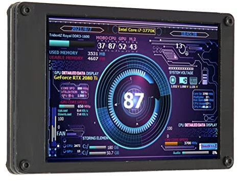 TEMP MONITOR MOTORE DI TEMP 3,5 Pollici IPS USB Mini Schermata Visualizza Dati CPU Monitoraggio dei Dati RAM PC per RASPI