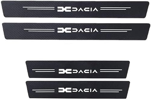 Ndier 4 Stück MINGCHUO Mit Leuchteffekt Auto Carbon Fiber Einstiegsleisten Türschweller, für Dacia Spring Lodgy Dokker Duster Logan Sandero Stepway rutschfeste Anti-KratzTrim Scuff (Nachtlicht1)