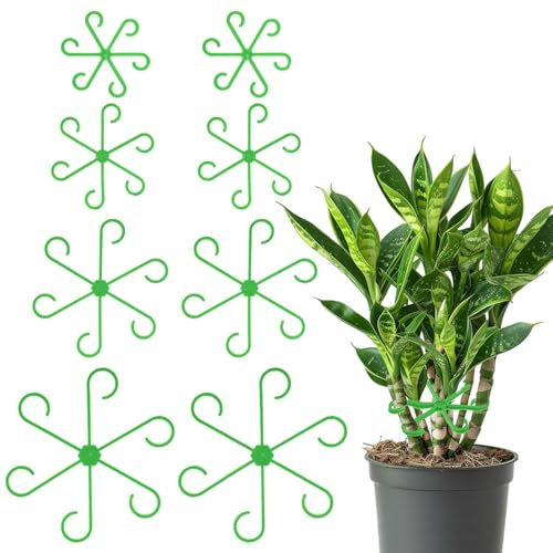 Pflanzenstütze Staudenhalter, 8 Stück Pflanzenstütze Rund, Pflanzstützgreifer Pflanzenklammern für Monstera Rankhilfe Und Alocasia, Ring für Pflanzen, Hortensien, Tomaten