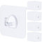 Uniclife 20 Pcs Self Adhesive Hooks 15kg Load Heavy Duty Adhesive Wall Hooks for Hanging Clear Plastic Stickhooks Waterproof Utility Hangers Without Nails for Bathroom Shower Kitchen Office Outdoor