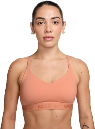 Nike Damen W Nk Df Indy LGT Sport-BH, Apricot Agate/Apricot Agate, M
