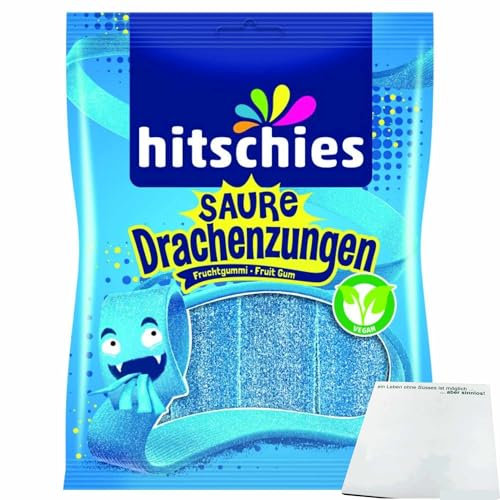 usy Bundle für hitschies Saure Drachenzungen blau (125g Packung) + usy Block
