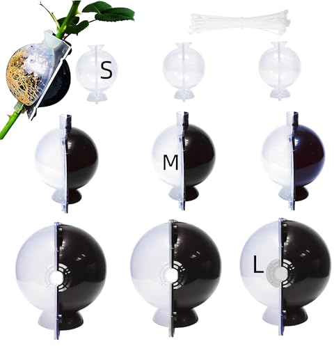 RIZTGAE Anzuchttöpfe,9 Stück Wiederverwendbar Halbtransparent Anzuchtplatte Anzuchtset Pflanzen Zubehör Gartenzubehör Garten Gadgets Plant Root Growing Box Propagation Station Grafting Ball