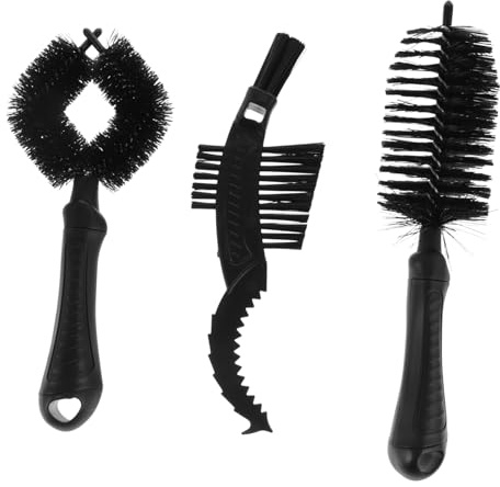 Abaodam 3pcs Ergonomic Motorcycle Chain Brush Compact Bike Chain Cleaning Portable Cleaner Brush for Cleaning