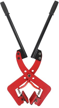 Bordsteinträger Bordsteinzange 8-30cm Versetzzange Pflasterzange aus Q355 Stahl, bis 280kg, Treppenzange Stufenzange Pflastersteinzange Steinzange für Betonplatten, Hohlsteinen, Granitsäulen (Rot)