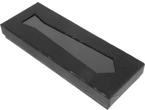 Zerodeko Schwarze Schlangenleder Optik Krawattenbox Herren Geschenkverpackung Multifunktionale Aufbewahrungsbox für Krawatten Einstecktücher und Kleine Accessoires Stilvoll für Business