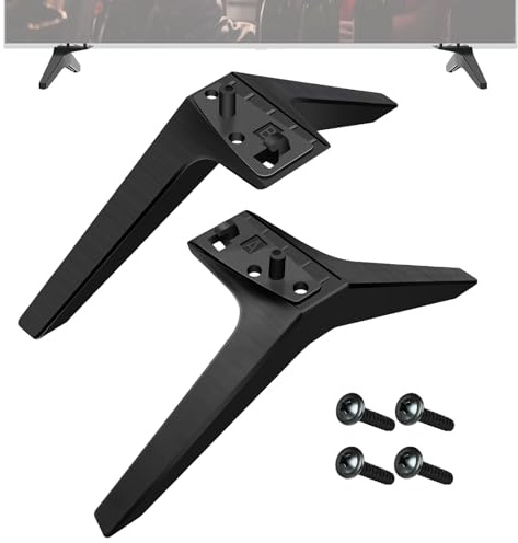 TV Standfüße für LG TV Ersatzständer, 2 Stück Universal TV Beine Ersatzsockel mit Schrauben, Schwarz Sockelfüße Stand Base TV Halterung für LG TV Legs Replacement 49 55 59 Zoll