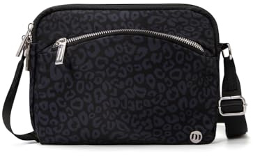 AOTM Umhängetasche Damen, Leichte Crossbody Bag für Arbeit | Wasserabweisendes Nylon, Crossbag mit Verstellbarer Gurt, Mehrere Taschen, Schultertasche für Schule Reisen