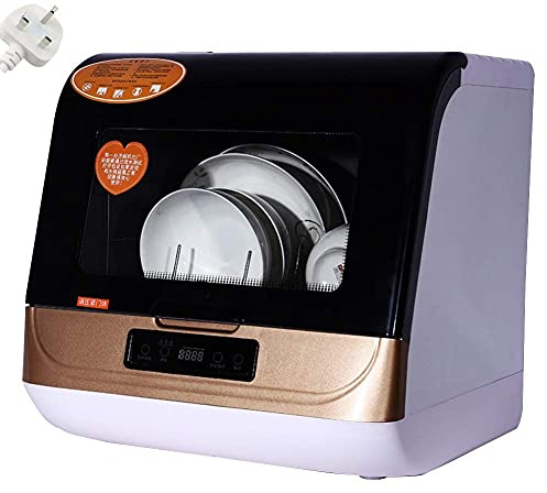 Portable Countertop Dishwasher with High-Temperature Wash, Sterilization, and Drying for Compact Spaces