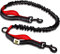 Hundefreund Bungeeteil für Joggingleine - 120 cm Ersatzleine mit elastischem Gummizug und 2 Schlaufen - Verlängerung für Hundeleine (Rot)