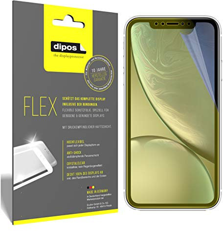 dipos I 3X Protector de Pantalla Compatible con Apple iPhone XR Cobertura 100% Compatible con Pantalla - láminas Protectoras
