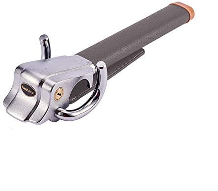 Blueshyhall Auto Car Steering Wheel Lock With Keys Anti Theft Security GREY